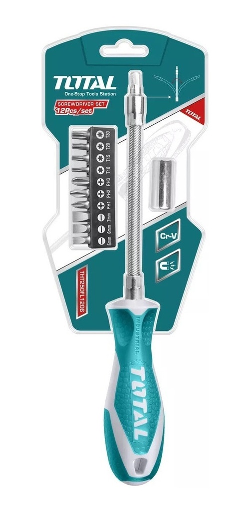 Destornillad puntas intercamb 12p flexible TOTAL THT250FL1206 XDKI00120 nº