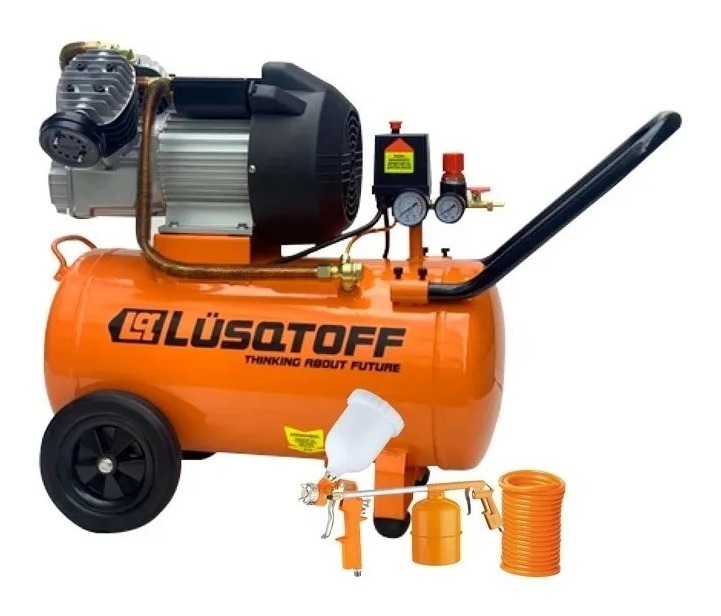 Compresor 50lts 3.5HP bicilindrico directo LUSQTOFF LC-3550BK LC-3550BK