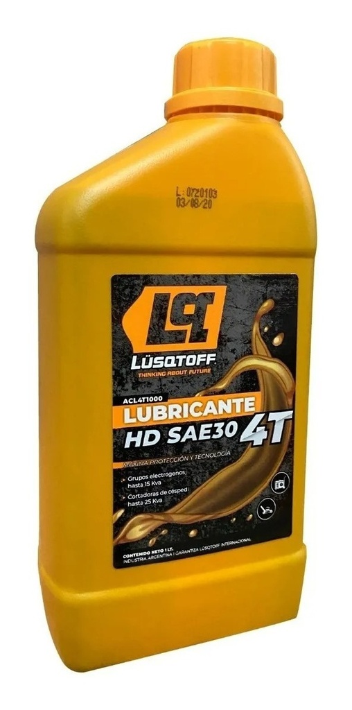 Aceite Lubricante Fluido HD SAE30 1lts ACL4T1000 para compresor LUSQTOFF n°