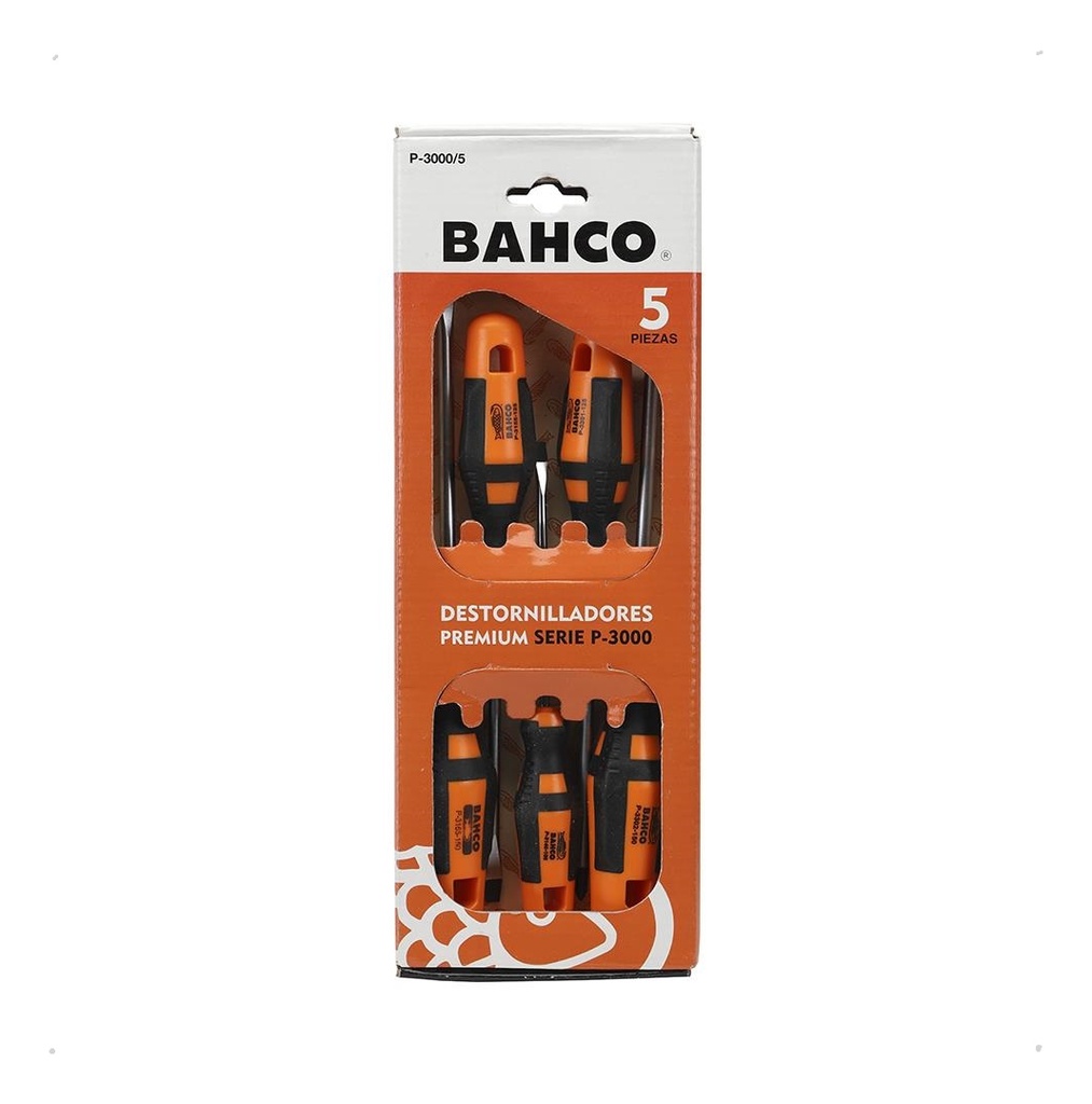 Destornilladores Jgo   5p Premium P-3000/5 P300'5 BAHCO