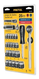 [SKP1] Bocallaves Jgo    1/4"-3/8"  29p c-accesorios TRUPER 23974 JUDA-29P Jueg