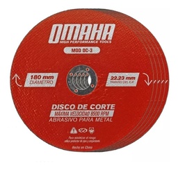 [FXH4] Disco corte D180  d22  E1,6 p-metal OMAHA Disco de corte abrasiv DC-3 nº