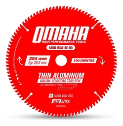 [E2JG] Hoja sierra circul D254 d25  Z100 p-alum HSA10100 OMAHA n°
